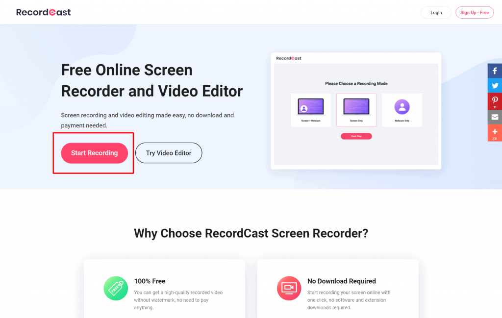 RecordCastのスタート