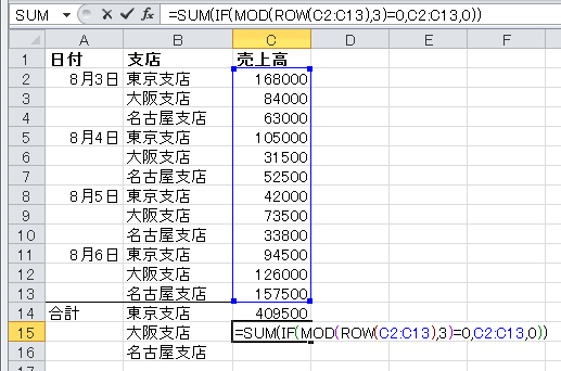 行おきの合計を求める関数の書き方 Excel Tokyo Bunkyudo