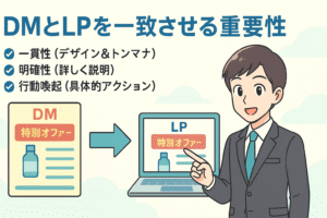 DMの内容と一致したランディングページ（LP）を用意する重要性