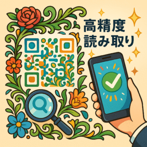 QRコードの読み取り精度が高いイメージ図