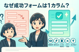 1カラムレイアウトの利点のイメージ