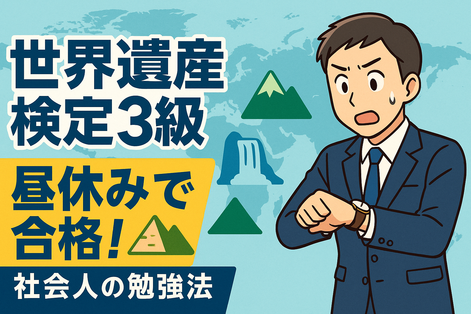 体験談】世界遺産検定3級は昼休みで合格！忙しい社会人の勉強法