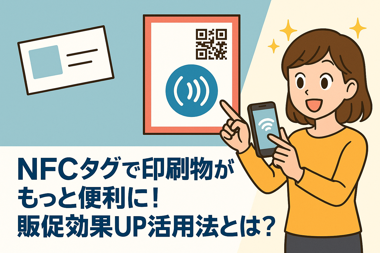 NFCタグで印刷物がもっと便利に！販促効果UP活用法とは？のサムネイル画像