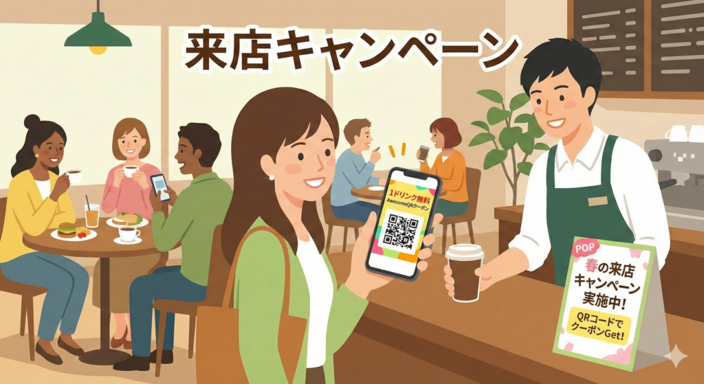 飲食店の来店キャンペーンのイメージ