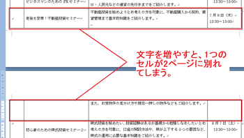 Wordの表で セルの途中で改ページされない Tokyo Bunkyudo