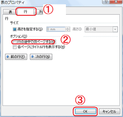 Wordの表で セルの途中で改ページされない Tokyo Bunkyudo